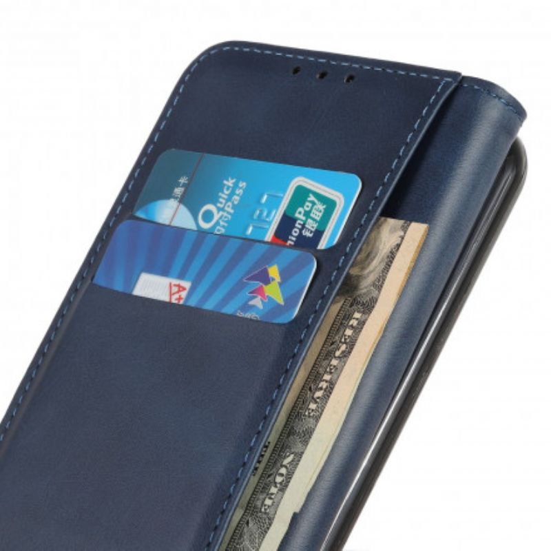 Folio Deksel Oppo Reno 6 5g Split Leather Elegance