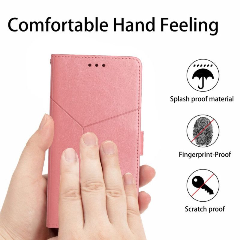 Folio Deksel Oppo Reno 6 5g Style Leather Geo Y Design Beskyttelse Deksel