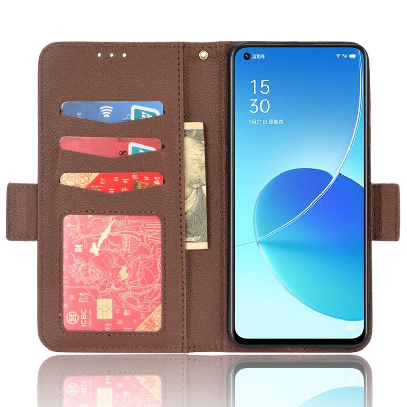 Folio Deksel Til Oppo Reno 6 5g Flap Double Nye Farger