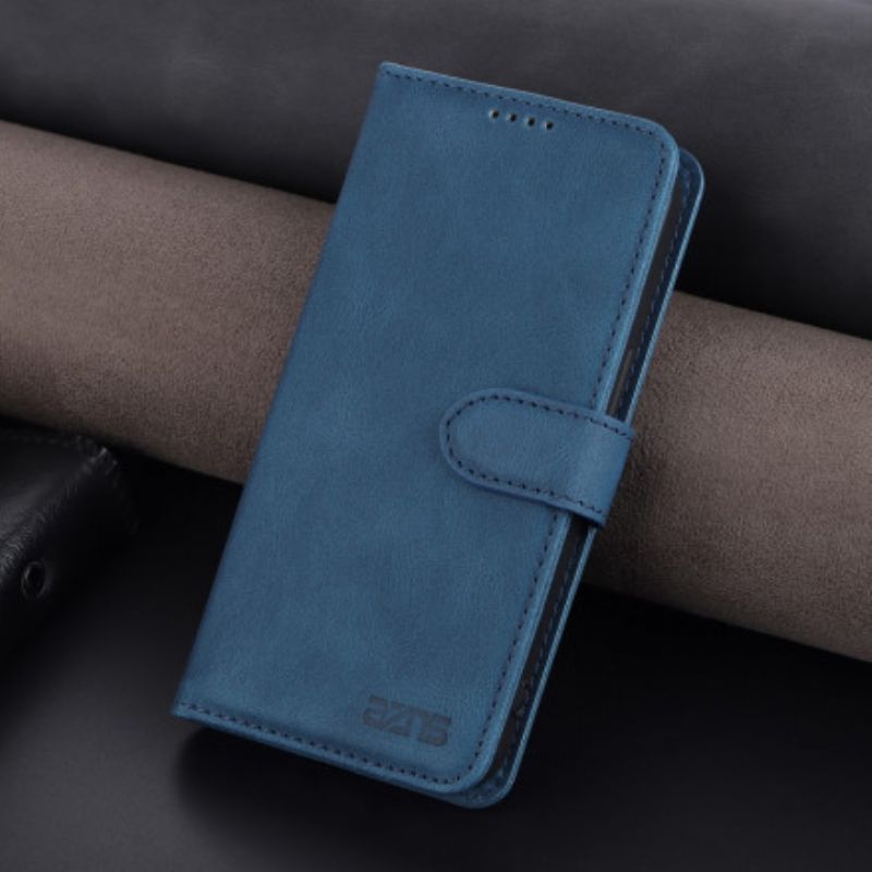 Lærdeksel Folio Deksel Oppo Reno 6 5g Mobildeksel Azns Leather Effect Couture