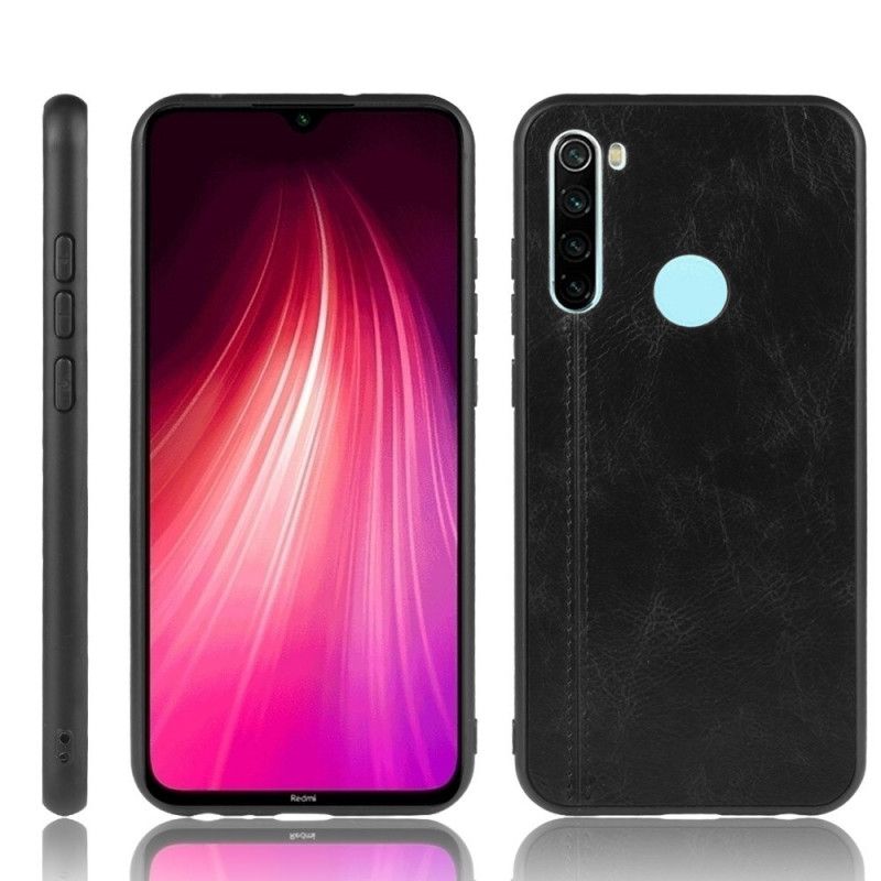 Deksel for Xiaomi Redmi Note 8T Svart Sydd Skinneffekt