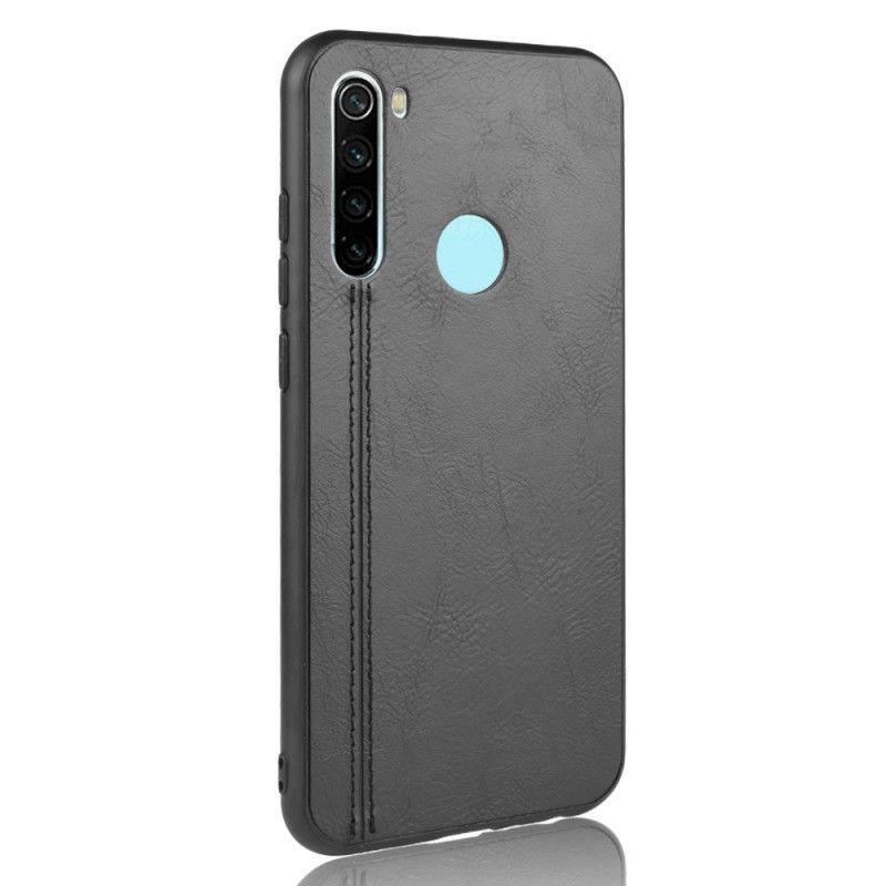 Deksel for Xiaomi Redmi Note 8T Svart Sydd Skinneffekt