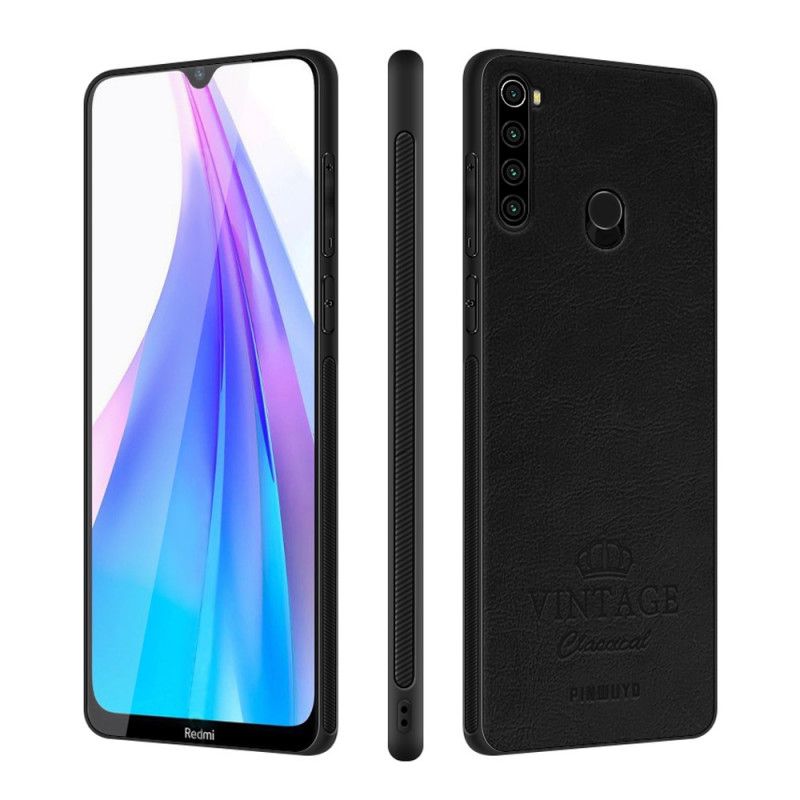 Deksel for Xiaomi Redmi Note 8T Svart Vintage Pinwuyo Skinneffekt