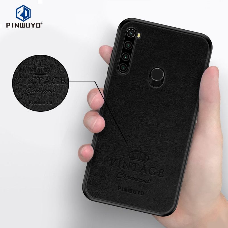 Deksel for Xiaomi Redmi Note 8T Svart Vintage Pinwuyo Skinneffekt