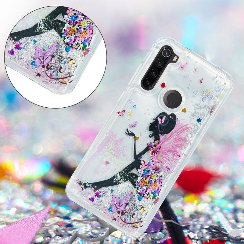 Deksel Xiaomi Redmi Note 8T Mobildeksel Glitterfe