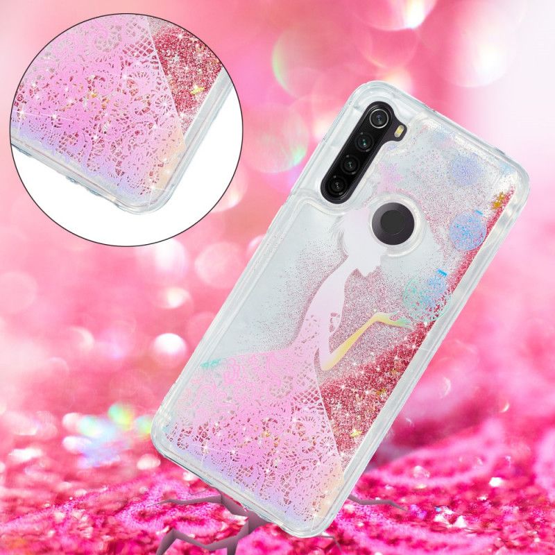 Deksel Xiaomi Redmi Note 8T Mobildeksel Kvinne Glitter