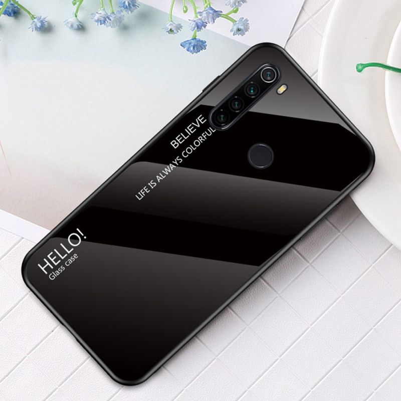 Deksel Xiaomi Redmi Note 8T Svart Hei Herdet Glass Anti-fall