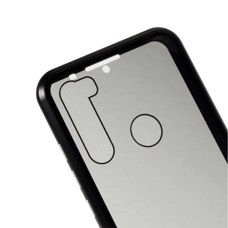 Deksel Xiaomi Redmi Note 8T Svart Herdet Glass Og Metall Foran Og Bak Beskyttelse