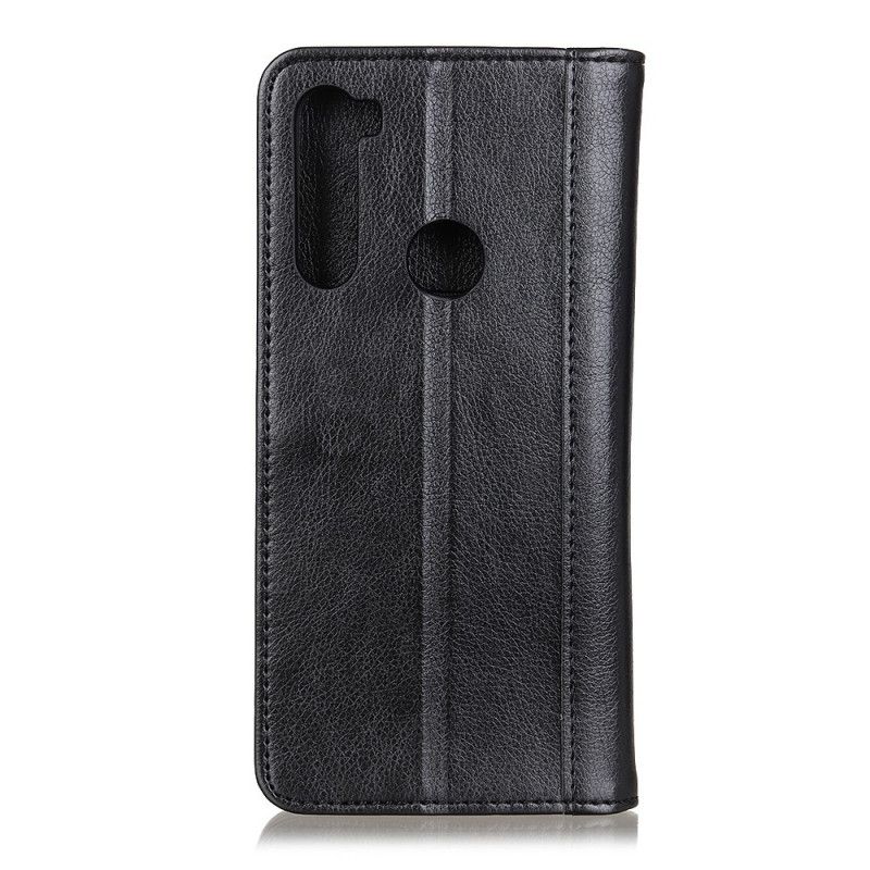 Folio Deksel for Xiaomi Redmi Note 8T Svart Delt Litchi-Versjon