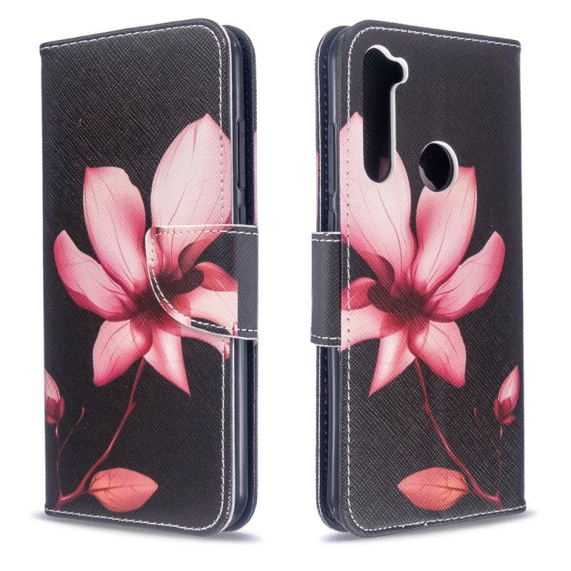 Folio Deksel Xiaomi Redmi Note 8T Rosa Blomst Anti-fall