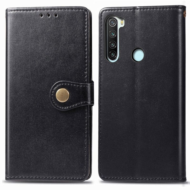 Folio Deksel Xiaomi Redmi Note 8T Svart Stil Litchi Lue Prins Beskyttelse