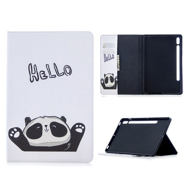 Etui Samsung Galaxy Tab S7 Hvit Mønster For Panda-Trykk