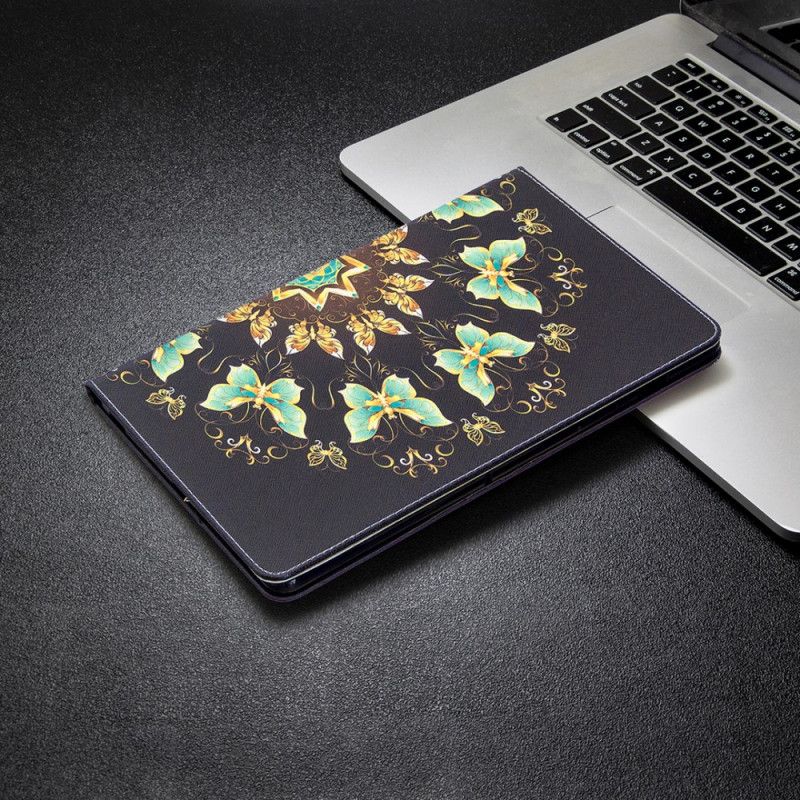 Etui Samsung Galaxy Tab S7 Svart Kunstsommerfugler