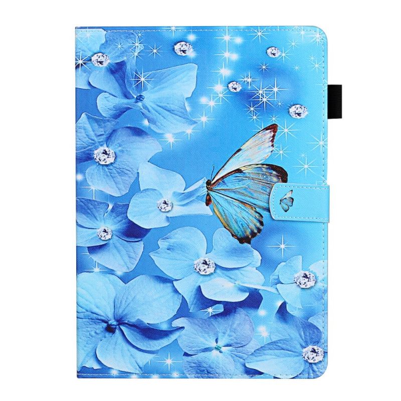 Folio Deksel for Samsung Galaxy Tab S7 Mørkeblå Blomster