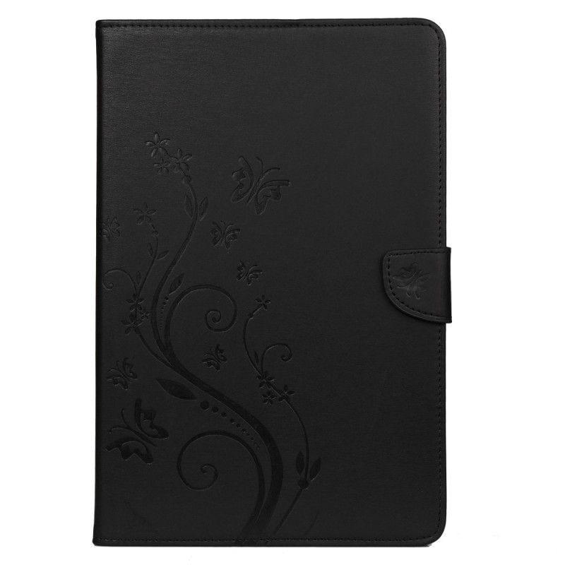 Folio Deksel for Samsung Galaxy Tab S7 Svart Blomster Sommerfugler