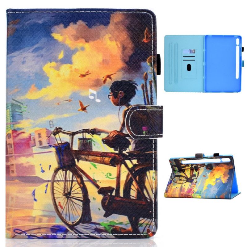 Folio Deksel for Samsung Galaxy Tab S7 Sykkelkunst