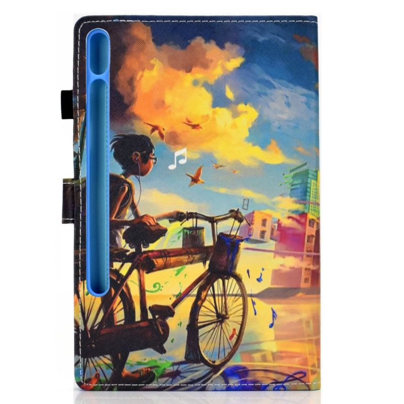 Folio Deksel for Samsung Galaxy Tab S7 Sykkelkunst