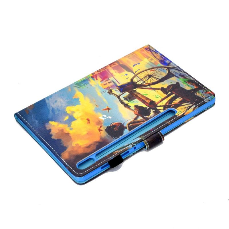 Folio Deksel for Samsung Galaxy Tab S7 Sykkelkunst