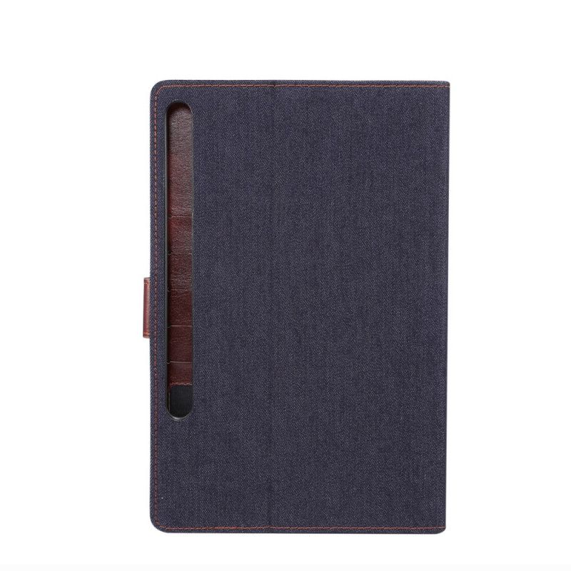 Folio Deksel Samsung Galaxy Tab S7 Svart Jeans Anti-fall