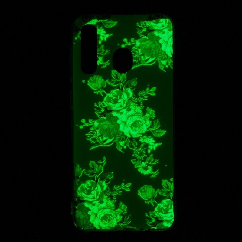 Deksel for Samsung Galaxy A50 Fluorescerende Blomster