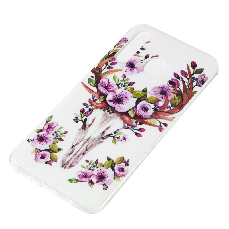 Deksel for Samsung Galaxy A50 Fluorescerende Blomstrende Elg