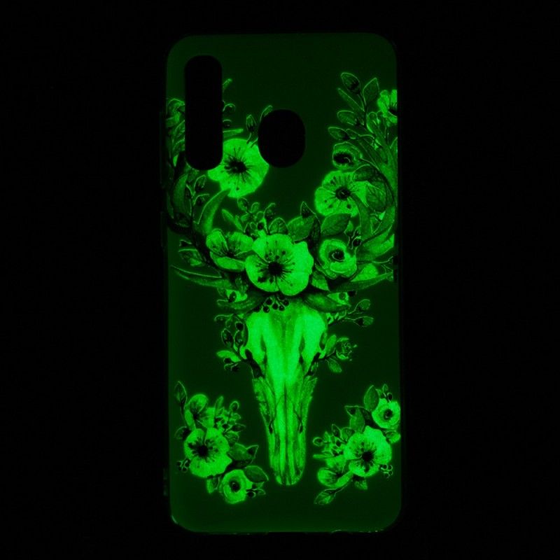 Deksel for Samsung Galaxy A50 Fluorescerende Blomstrende Elg