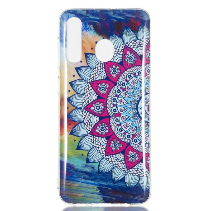 Deksel for Samsung Galaxy A50 Fluorescerende Mandala