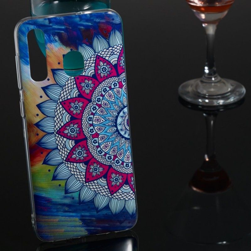 Deksel for Samsung Galaxy A50 Fluorescerende Mandala