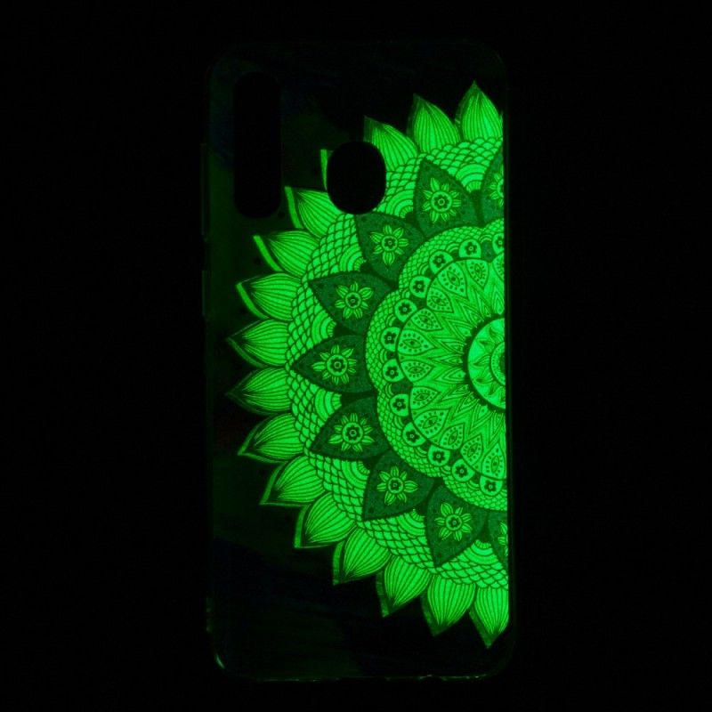 Deksel for Samsung Galaxy A50 Fluorescerende Mandala