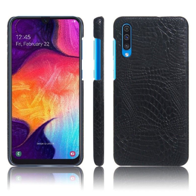 Deksel Samsung Galaxy A50 Oransje Krokodillehudeffekt