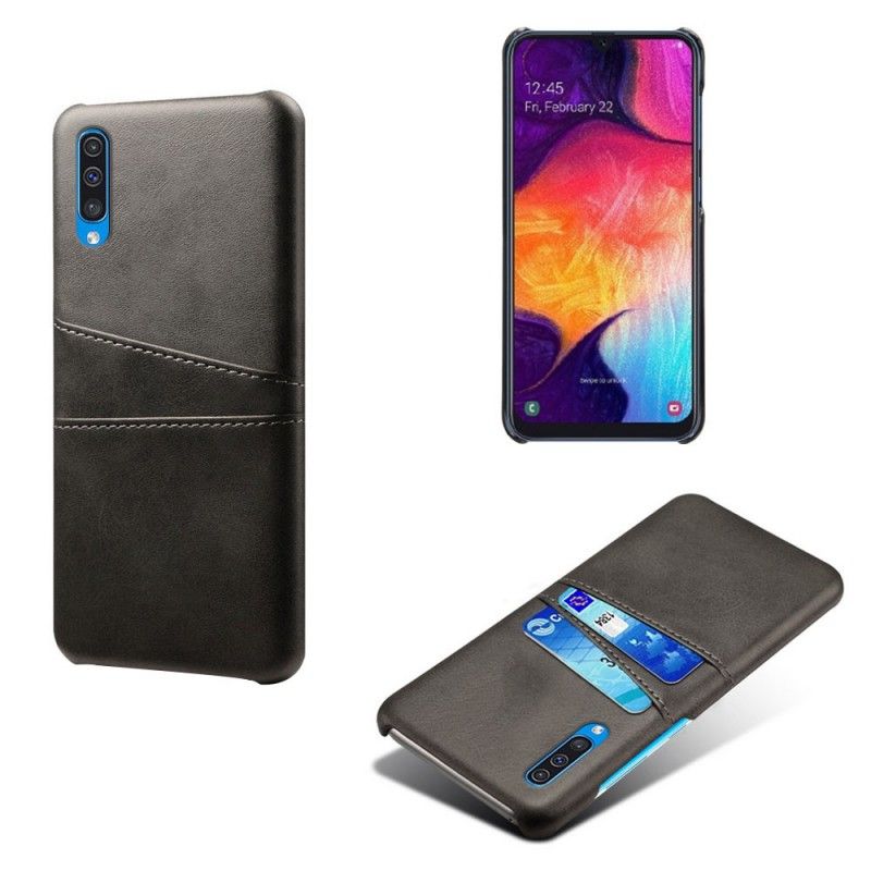 Deksel Samsung Galaxy A50 Svart Kortholder Anti-fall