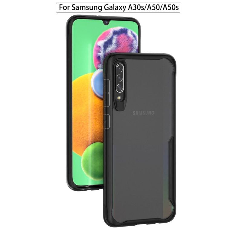 Deksel Samsung Galaxy A50 Svart Mobildeksel Skråkant Hybrid