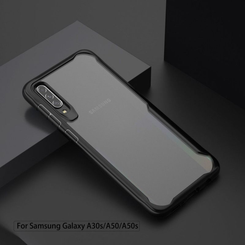 Deksel Samsung Galaxy A50 Svart Mobildeksel Skråkant Hybrid