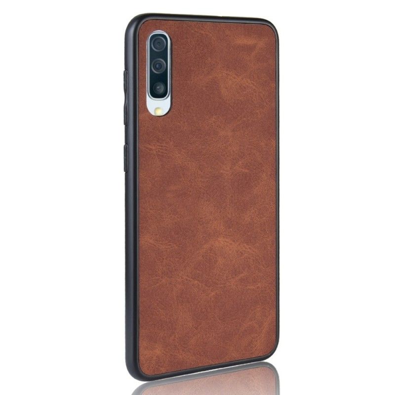 Deksel Samsung Galaxy A50 Svart Vintage-Look Skinneffekt Anti-fall