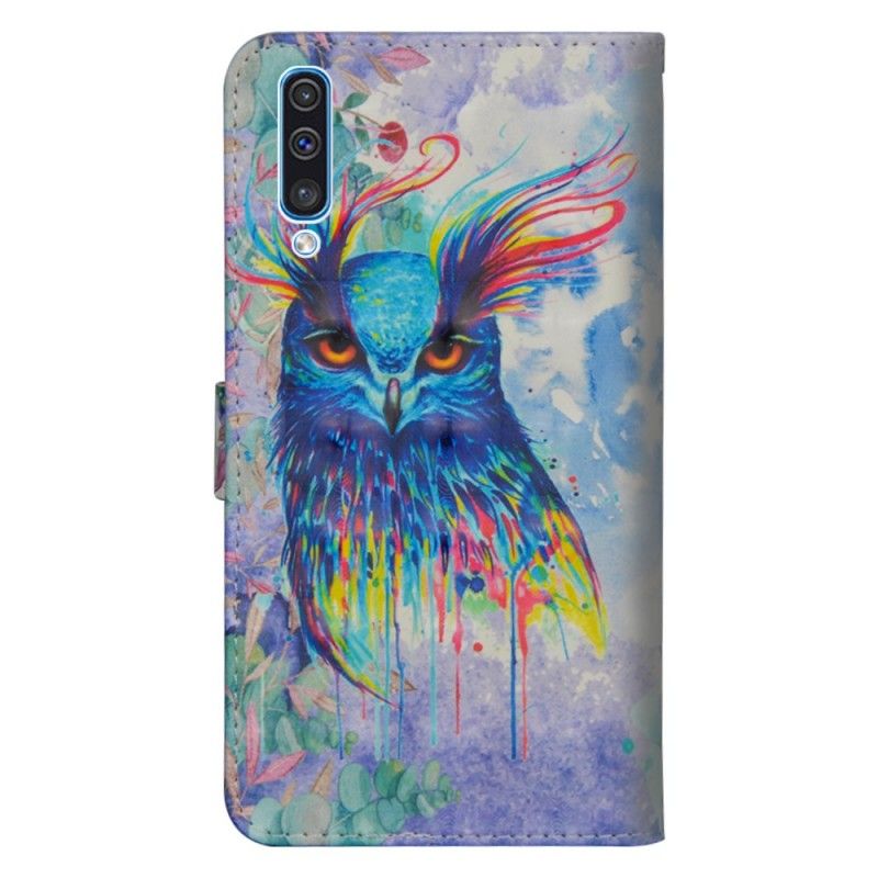 Folio Deksel for Samsung Galaxy A50 Akvarellfugl