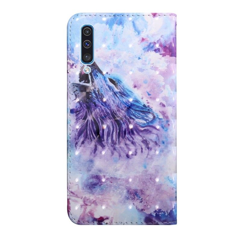 Folio Deksel for Samsung Galaxy A50 Akvarellulv