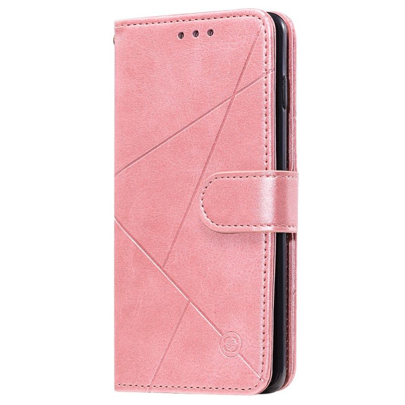 Folio Deksel for Samsung Galaxy A50 Svart Diamantimitert Skinn