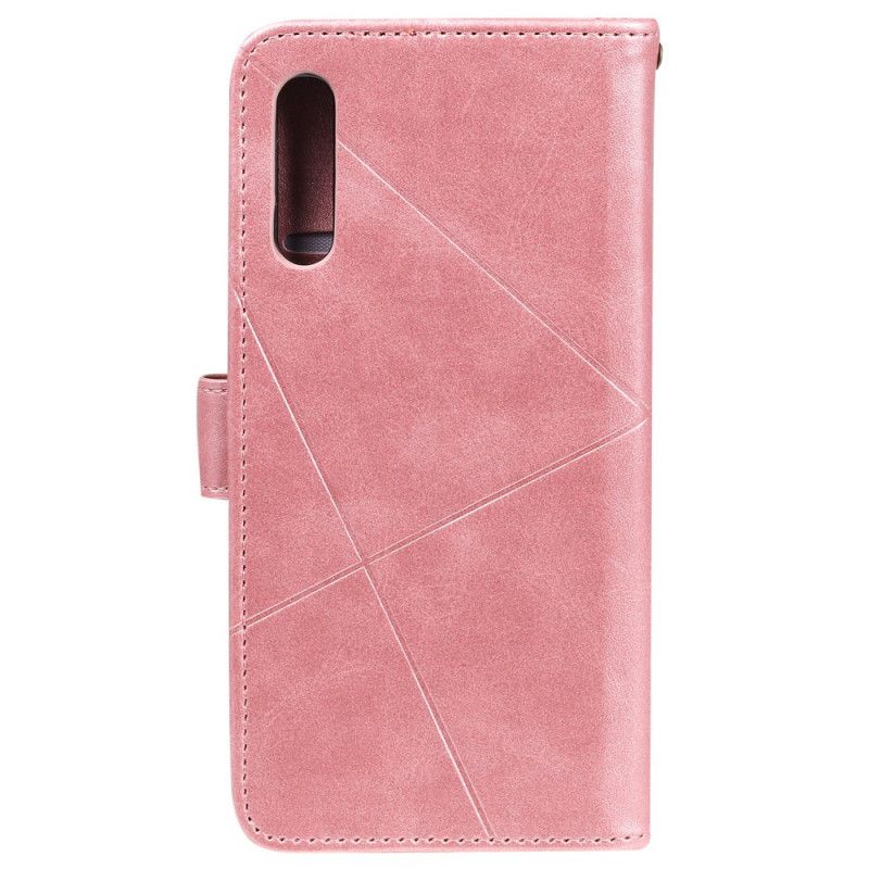 Folio Deksel for Samsung Galaxy A50 Svart Diamantimitert Skinn