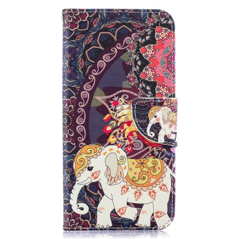 Folio Deksel Samsung Galaxy A50 Etnisk Elefantmandala