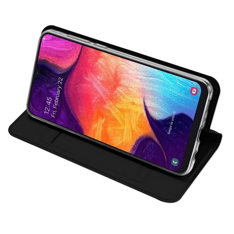 Folio Deksel Samsung Galaxy A50 Svart Førsteklasses Serie