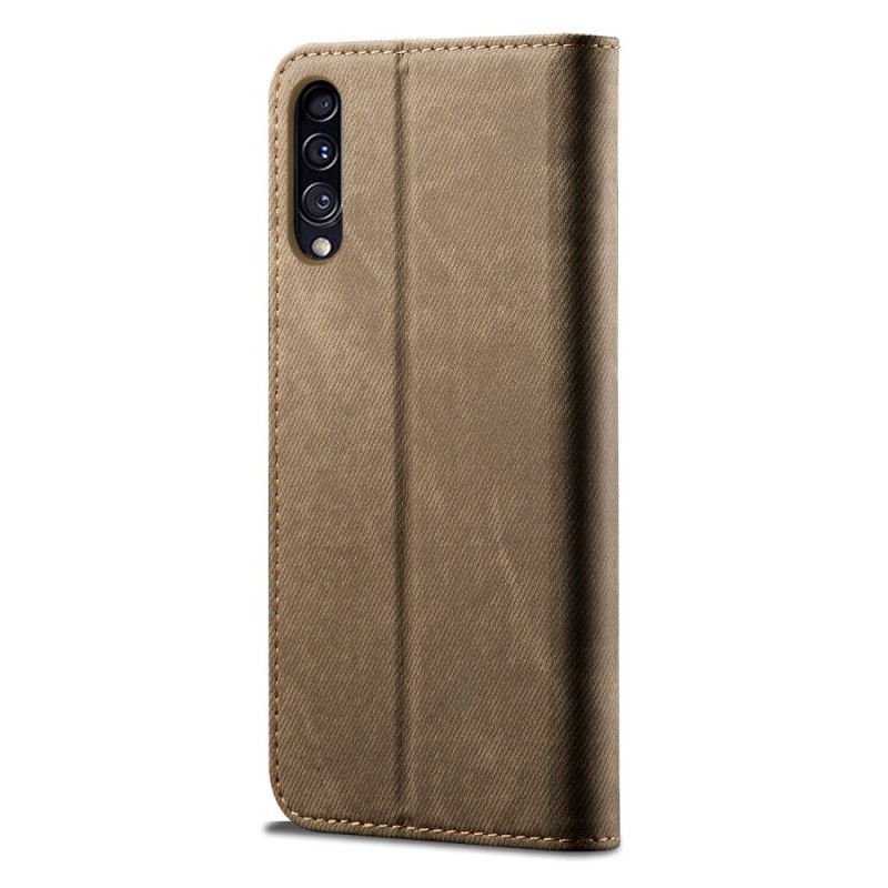 Folio Deksel Samsung Galaxy A50 Svart Mobildeksel Jeansstoff