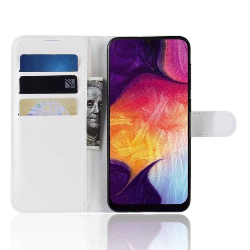 Folio Deksel Samsung Galaxy A50 Svart Retro Kunstlær