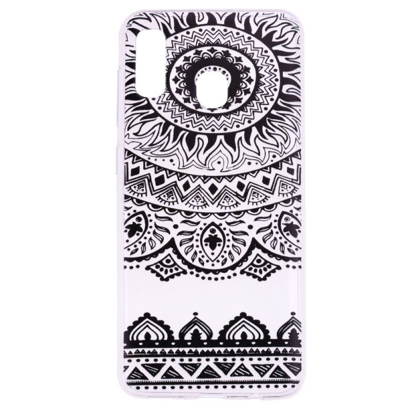 Deksel for Samsung Galaxy A20e Gjennomsiktige Blomstermandala