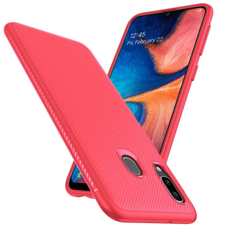 Deksel Samsung Galaxy A20e Svart Karbonfiber Twill Anti-fall