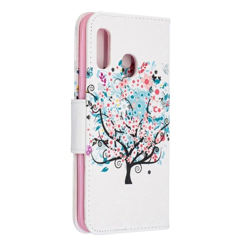 Folio Deksel for Samsung Galaxy A20e Blomstret Tre