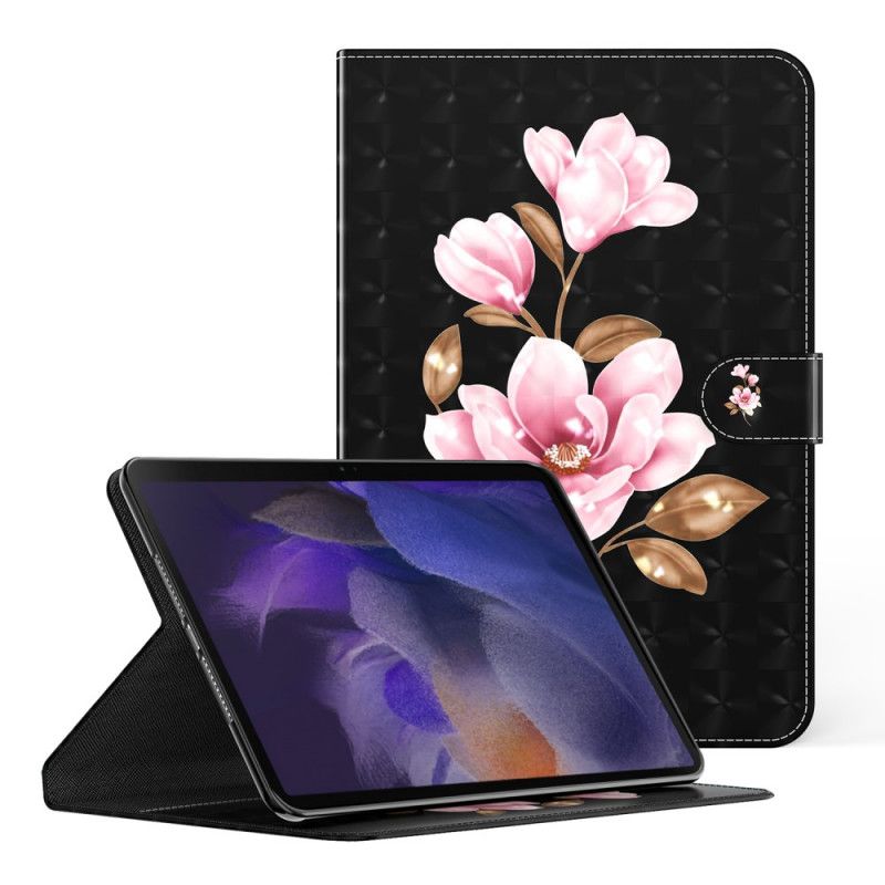 Faux Leather Cover Samsung Galaxy Tab A8 Mobildeksel (2021) Tree Flowers