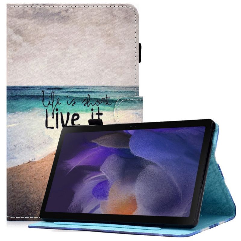 Folio Deksel Samsung Galaxy Tab A8 (2021) Life Is Short Beach Beskyttelse Deksel