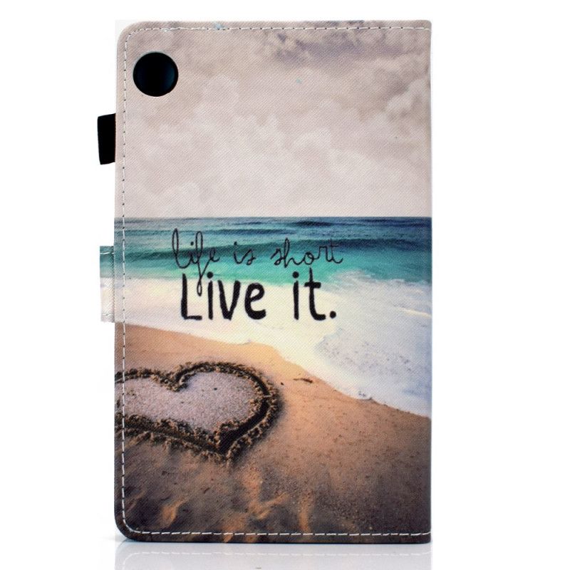 Folio Deksel Samsung Galaxy Tab A8 (2021) Life Is Short Beach Beskyttelse Deksel