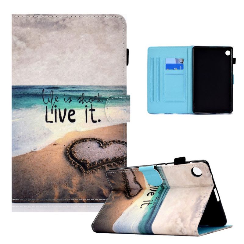 Folio Deksel Samsung Galaxy Tab A8 (2021) Life Is Short Beach Beskyttelse Deksel