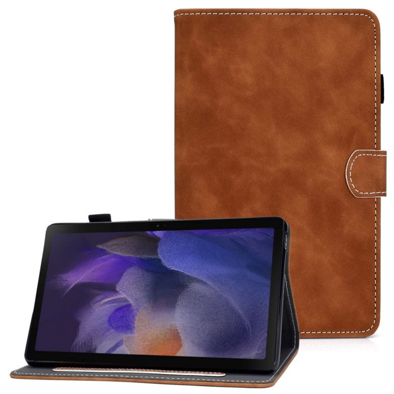 Folio Deksel Samsung Galaxy Tab A8 (2021) Skinneffekt I Vintagedesign Beskyttelse Deksel